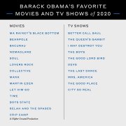 奥巴马2020年度最爱电影和剧集来了！《无依之地》等热门作品入选